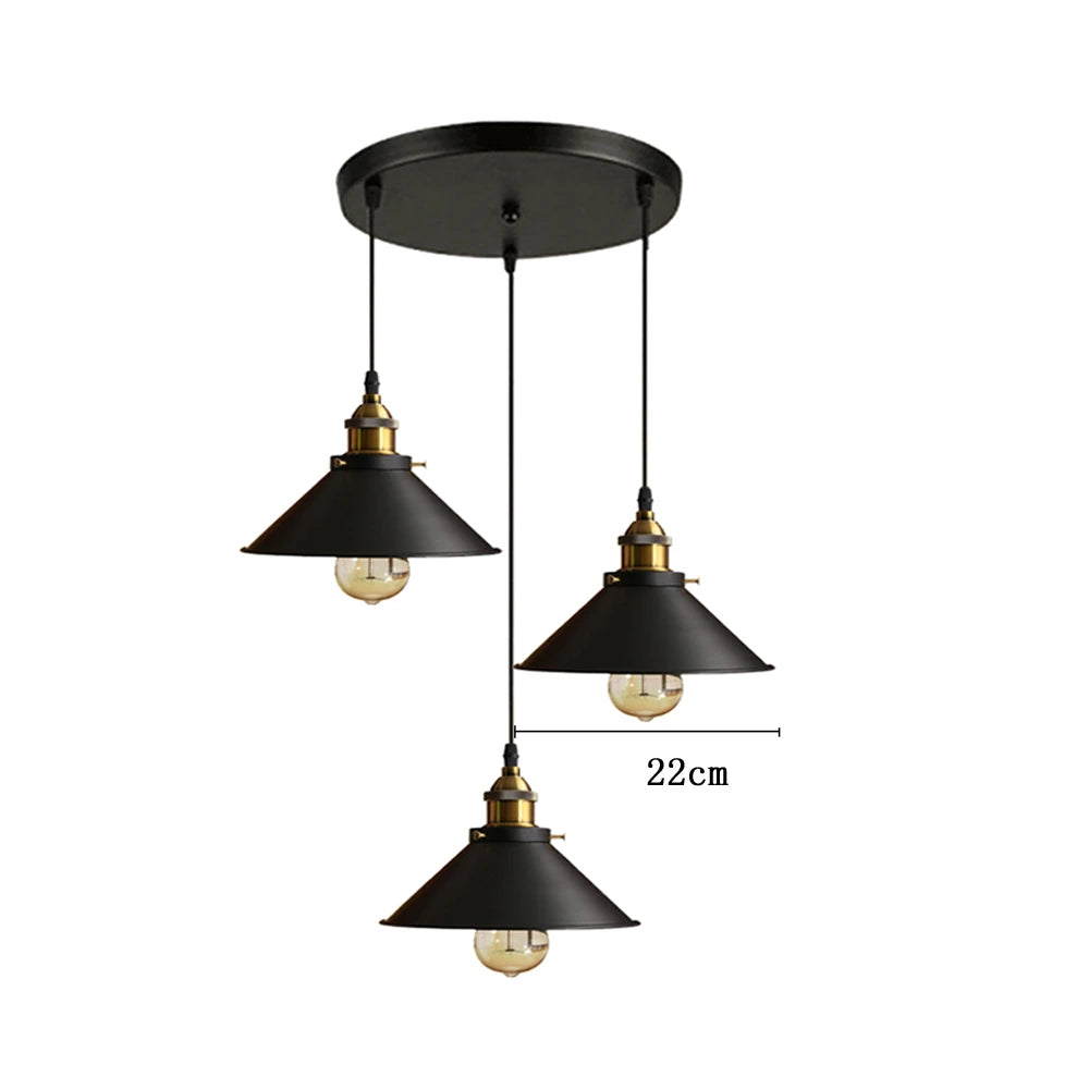 Vintage Pendant Light Loft Retro Chandelier Pendant Lamp E27 Base Industrial Hanging light Edison Home Lighting for Living Room - GlowMart