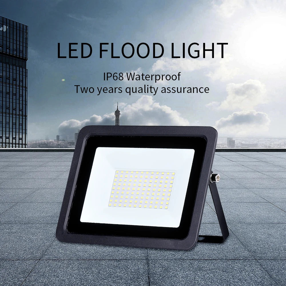 LED Flood Light 10W 20W 30W 50W 100W AC220V IP68 Waterproof Projector Lighting Outdoor Spotlight Reflector Wall Lamp Street Lamp - GlowMart