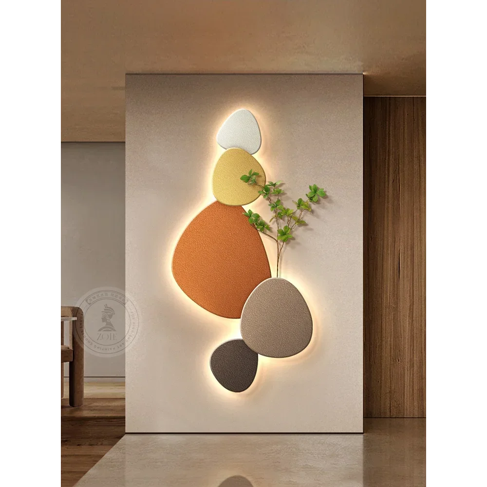 New Style Living Room Wall Lamp Porch Decorative Painting Wall Lights Green Plant Mural Corridor Aisle Painting Wall Lamp Plug - GlowMart
