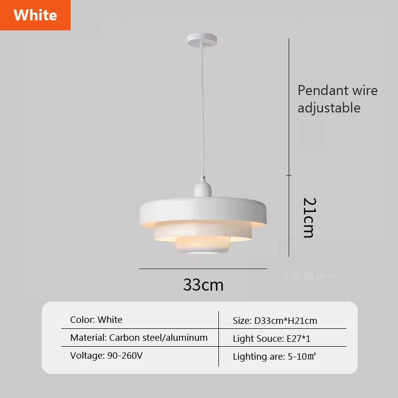 Nordic Pendant Light Medieval Aluminum Ceiling Chandelier for Living Room Bedroom Dining Room Bar Simple Indoor Home Decor Light - GlowMart