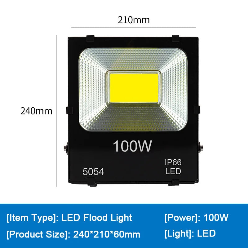 Outdoor Flood Light Led Wall Lamp 10W 20W 30W 50W 100W 200W Floodlight Exterior Street Waterproof Spotlight Garden Stadium Light - GlowMart
