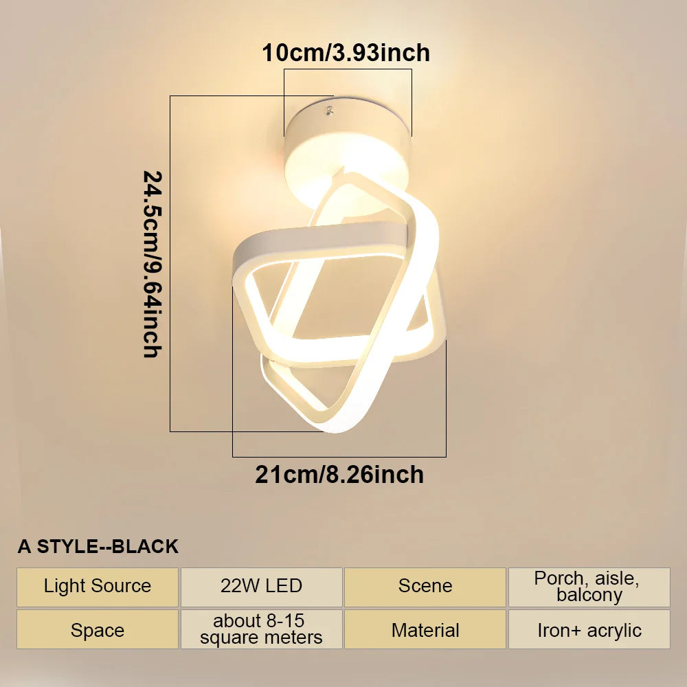 LED Ceiling Light Modern Aisle Ceiling Lamp Indoor Hallway Lighting Small Surface Mounted Fixtures Bedroom Balcony Office Lights