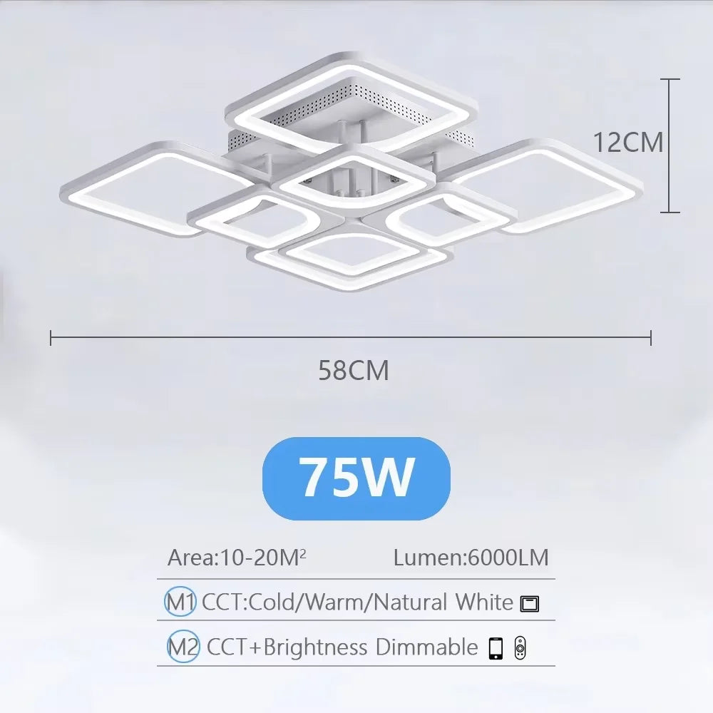 ceiling lamps square decoration home bedroom room lamps lighting for living room lustre modern ceiling chandelier Interior Light