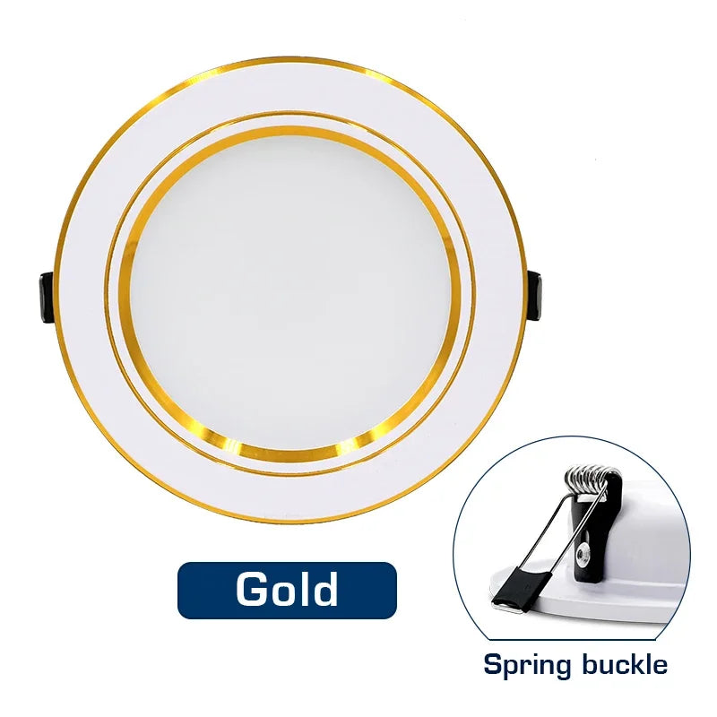 Led Downlight Recessed Round Ceiling Lamps DC 12V 24V AC110V 220V 5W 9W 12W 15W 18W Spotlight For Home Decor Living Room - GlowMart