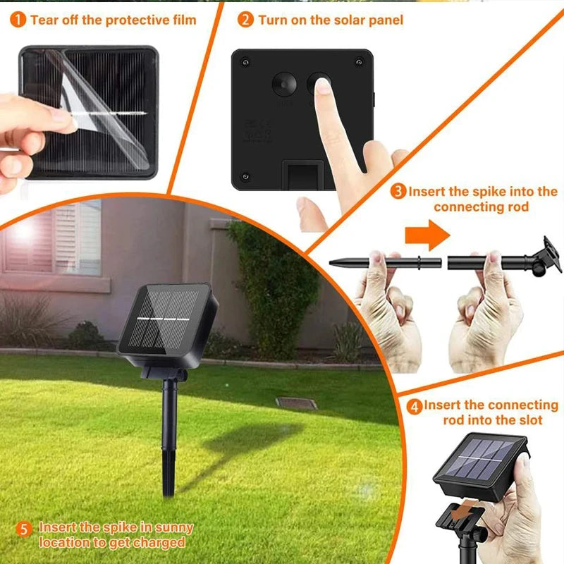 Solar Crystal Globe LED String Lights 60 LED 8 Lighting Modes IP65 Fairy Light Christmas Garland for Garden Party Decor 1Pc/2Pcs