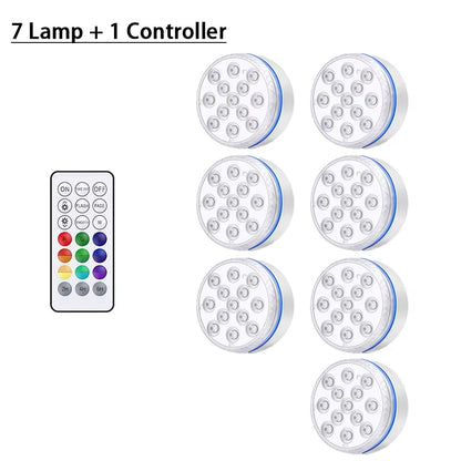 Pool Light Underwater Swimming Pool Lighting 13Leds Updated Submersible Light IP68 Outdoor Spotlight for Aquarium Fish Tank Pond