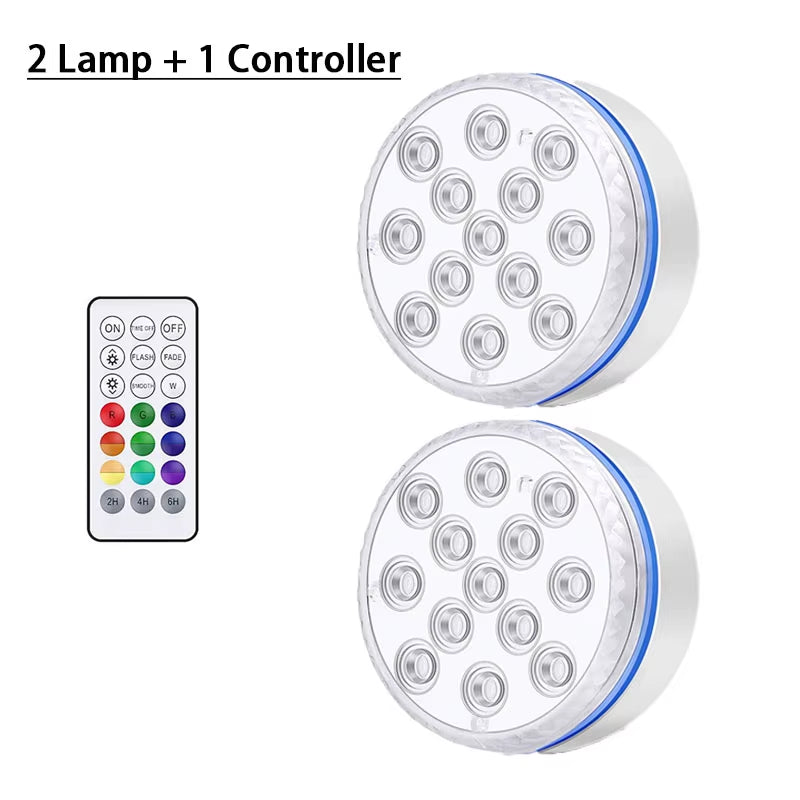 Pool Light Underwater Swimming Pool Lighting 13Leds Updated Submersible Light IP68 Outdoor Spotlight for Aquarium Fish Tank Pond