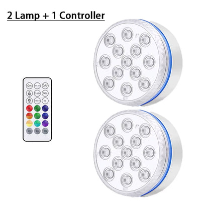 Pool Light Underwater Swimming Pool Lighting 13Leds Updated Submersible Light IP68 Outdoor Spotlight for Aquarium Fish Tank Pond