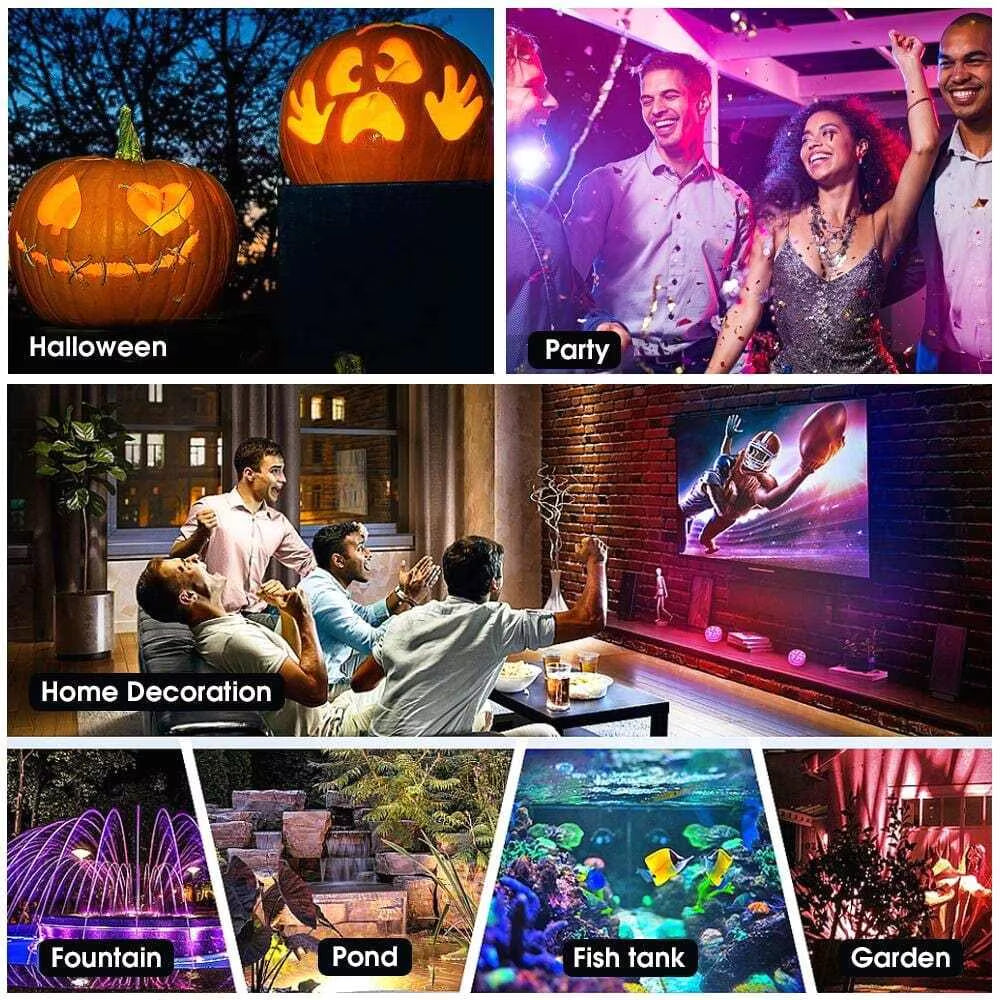 13 Colors LED Remote Control Pool Lights - 4 Pack for Relaxing Lazy Days