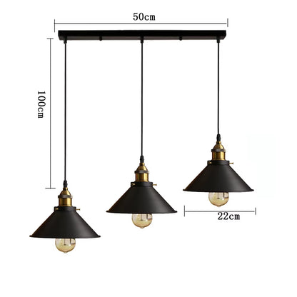 Vintage Pendant Light Loft Retro Chandelier Pendant Lamp E27 Base Industrial Hanging Light Edison Home Lighting for Living Room