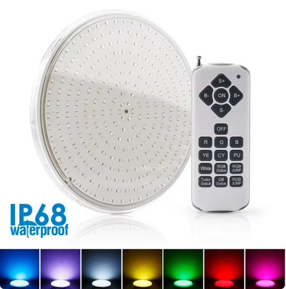 IP68 Swimming Pool Light 18W 35W Resin Filled Light AC12V PAR56 Underwater Light RGB with RC Warm and Cold Light without RC