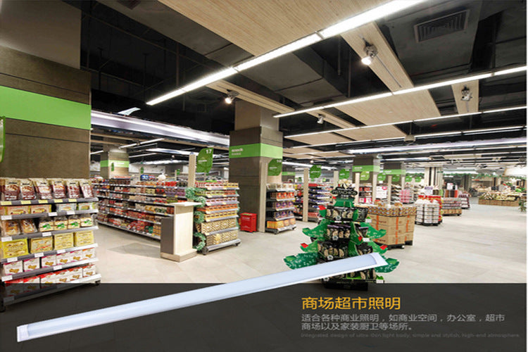 1pc Flat Purified LED Tube light 10W 0.3m 20W 57cm LED Batten Tube Bar Light Three Tri-Proof light  220v 3000k Nature 4000k 6000 - GlowMart