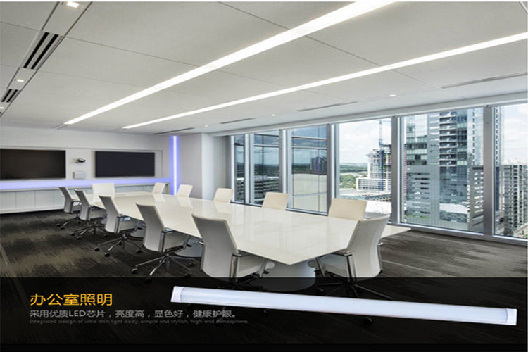 1pc Flat Purified LED Tube light 10W 0.3m 20W 57cm LED Batten Tube Bar Light Three Tri-Proof light  220v 3000k Nature 4000k 6000 - GlowMart