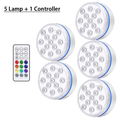 Pool Light Underwater Swimming Pool Lighting 13Leds Updated Submersible Light IP68 Outdoor Spotlight for Aquarium Fish Tank Pond