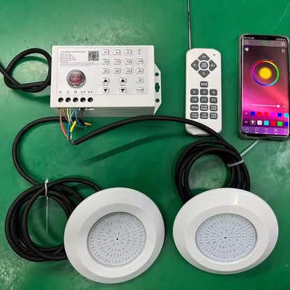 12W DC12V RGB LED Pool Light Bluetooth APP Control Outdoor/Indoor Underwater Light Fountain Landscape Lamp Piscina Luz Spotlight
