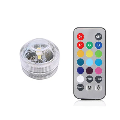 IP65 Waterproof Submersible LED Underwater Light Battery Operated RGB Night Light for Fish Tank Swimming Pool Wedding Party Lamp