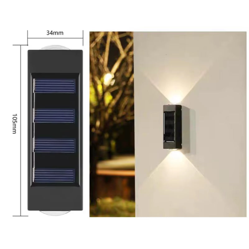 1Pc 2/4/6/8/10/12Leds Solar LED Wall Lights, Outdoor Wall Lamp for Garden, Patio, Ambient Light