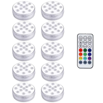 13 Leds Magnetic Submersible LED Light Waterproof Underwater Light USB Rechargeable Swimming Pool Night Lamp with Suction Cups