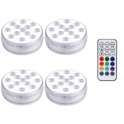 13 Leds Magnetic Submersible LED Light Waterproof Underwater Light USB Rechargeable Swimming Pool Night Lamp with Suction Cups