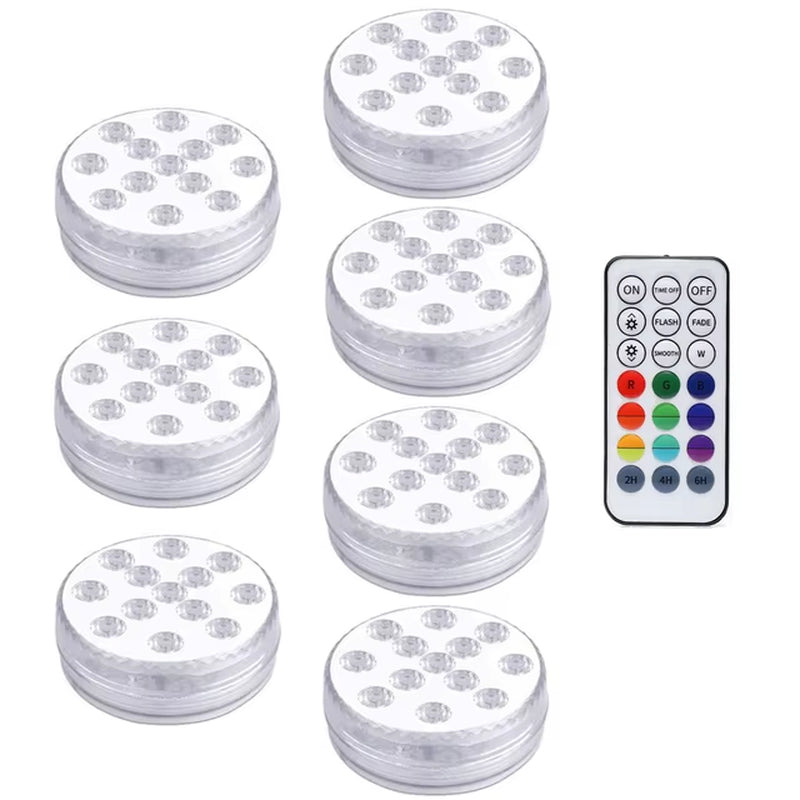 13 Leds Magnetic Submersible LED Light Waterproof Underwater Light USB Rechargeable Swimming Pool Night Lamp with Suction Cups