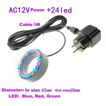 Aquarium Light LED Circle Lights with Hole for Underwater Fountain Pump Fish Tank Lighting Swimming Pool Decoration