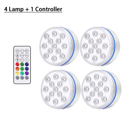 Pool Light Underwater Swimming Pool Lighting 13Leds Updated Submersible Light IP68 Outdoor Spotlight for Aquarium Fish Tank Pond