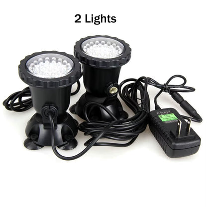 12V RGB LED Underwater Light 36LED IP68 Waterproof Aquarium Spotlight Swiming Pool Fountains Pond Tank Light for Landscape Decor