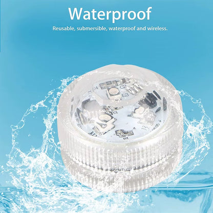 IP65 Waterproof Submersible LED Underwater Light Battery Operated RGB Night Light for Fish Tank Swimming Pool Wedding Party Lamp
