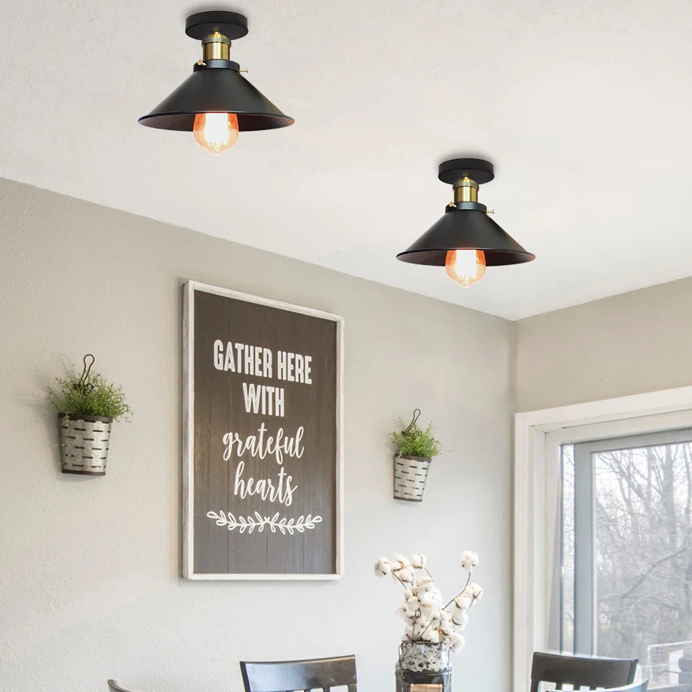 Vintage Pendant Light Loft Retro Chandelier Pendant Lamp E27 Base Industrial Hanging light Edison Home Lighting for Living Room - GlowMart