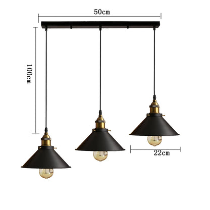 Vintage Pendant Light Loft Retro Chandelier Pendant Lamp E27 Base Industrial Hanging light Edison Home Lighting for Living Room - GlowMart