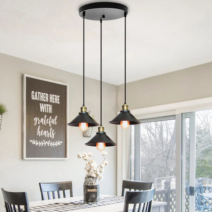 Vintage Pendant Light Loft Retro Chandelier Pendant Lamp E27 Base Industrial Hanging light Edison Home Lighting for Living Room - GlowMart