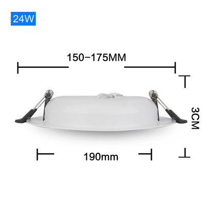 DC 12V Led Downlight 3W 6W 9W 12W 15W 18W 36W LED Ceiling Recessed Grid Aluminium Alloy Round Lamp Spot Light  For 12 Volts - GlowMart