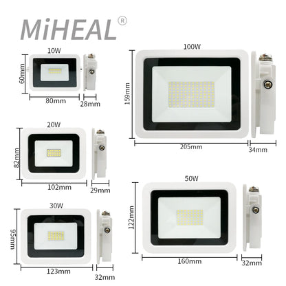 LED Flood Light 10W 20W 30W 50W 100W Floodlight IP68 Waterproof 220V-240V Spotlight Refletor Outdoor Graden Lighting Newest - GlowMart