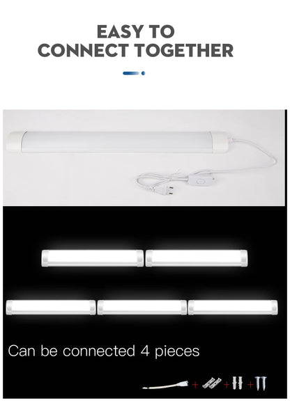 Led Tube Light 85-265V Led Bar Lamp Under Cabinets Lamp Tube Ceiling Wall Lamps Home Indoor Lighting Fixture For Kitchen Bedroom - GlowMart