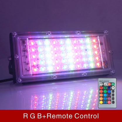 Led Flood Light 50W 220V Outdoor Floodlight IP65 Waterproof LED Street Lamp Cold/Warm white Red Green Blue RGB Spotlight - GlowMart