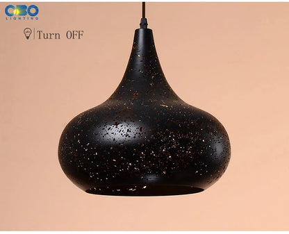 Vintage Pendant Lamp Black Iron Etching Lampshade Bar/Teahouse/Restaurant Indoor Lighting American Creative E27 Pendant Lights - GlowMart