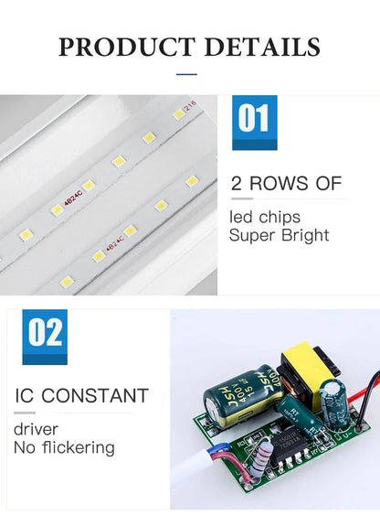 LED Tube Lights Cabinet Light 110V 220V LED Lamps Ceiling Bar Lights Wall Lamp LED Tubo Light Kitchen Workshop Lamp Night Light - GlowMart