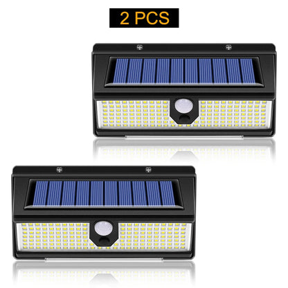 solar led light outdoor garden decoration 190led Lights With 4 working mode IP65 waterproof Solar Motion Sensor Wall Lamps - GlowMart
