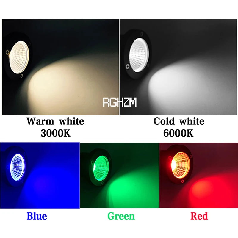 4pcs LED COB Garden Lights 3W 5W 7W 10W Outdoor Spike Lawn Lamp Street Waterproof Landscape Lighting DC12V Spotlights AC110V220V - GlowMart