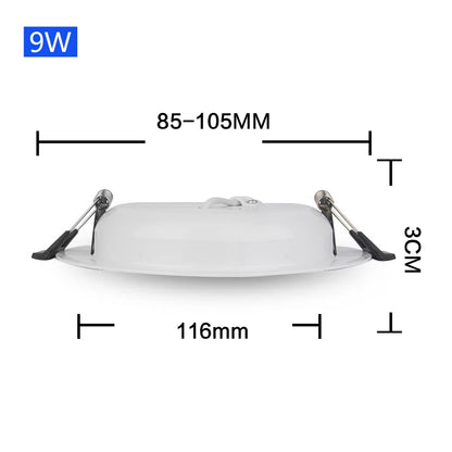 DC 12V Led Downlight 3W 6W 9W 12W 15W 18W 36W LED Ceiling Recessed Grid Aluminium Alloy Round Lamp Spot Light  For 12 Volts - GlowMart