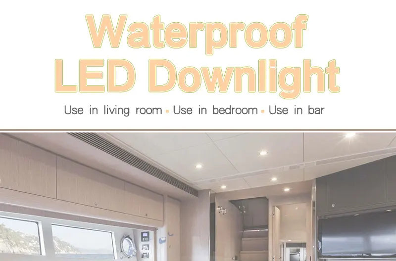 LED Downlight 220V Black Waterproof Ceiling Lamp 3w 5w 7w 9w12w15w 18W Aluminum Recessed Downlights Round Led Panel Light Indoor - GlowMart