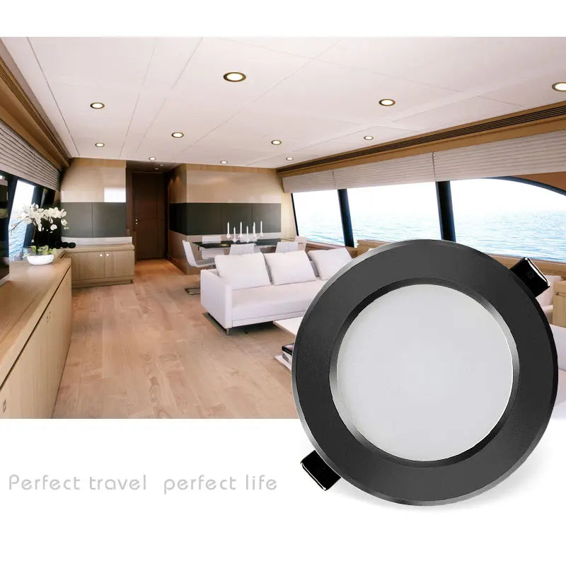 LED Downlight 220V Black Waterproof Ceiling Lamp 3w 5w 7w 9w12w15w 18W Aluminum Recessed Downlights Round Led Panel Light Indoor - GlowMart