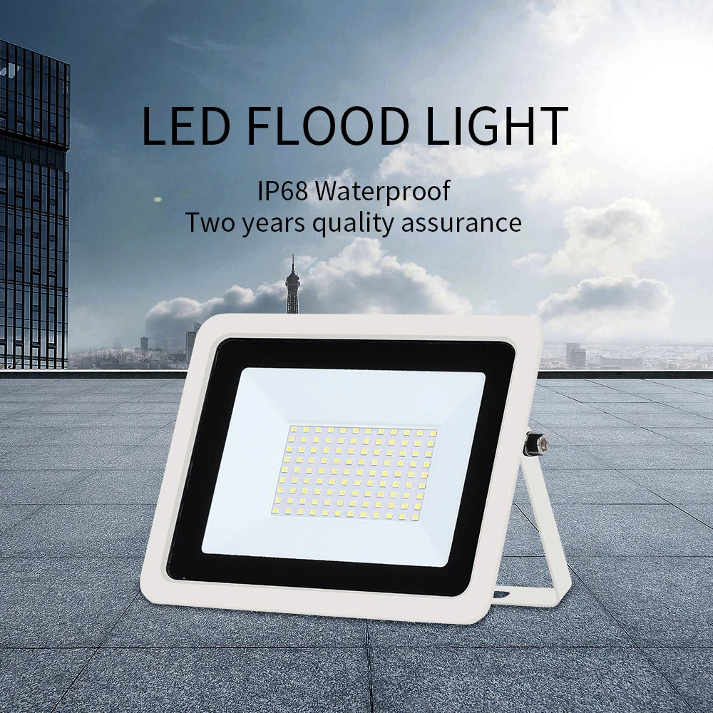 LED Flood Light 10W 20W 30W 50W 100W AC220V IP68 Waterproof Projector Lighting Outdoor Spotlight Reflector Wall Lamp Street Lamp - GlowMart