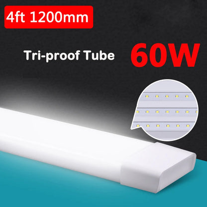 Led Lights Tube Home Lighting Kitchen Bedroom Garage Fixture t5/t8 Ceiling Linear Lamp Strip 220V Closet Cabinets 90/120cm Tube - GlowMart