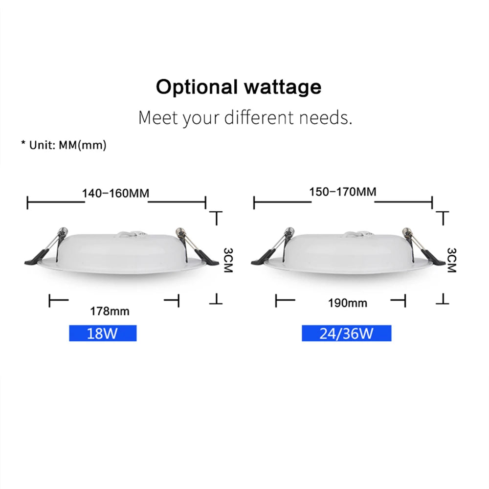 DC 12V Led Downlight 3W 6W 9W 12W 15W 18W 36W LED Ceiling Recessed Grid Aluminium Alloy Round Lamp Spot Light  For 12 Volts - GlowMart