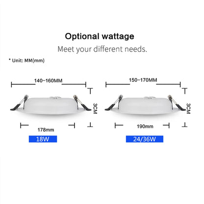 DC 12V Led Downlight 3W 6W 9W 12W 15W 18W 36W LED Ceiling Recessed Grid Aluminium Alloy Round Lamp Spot Light  For 12 Volts - GlowMart