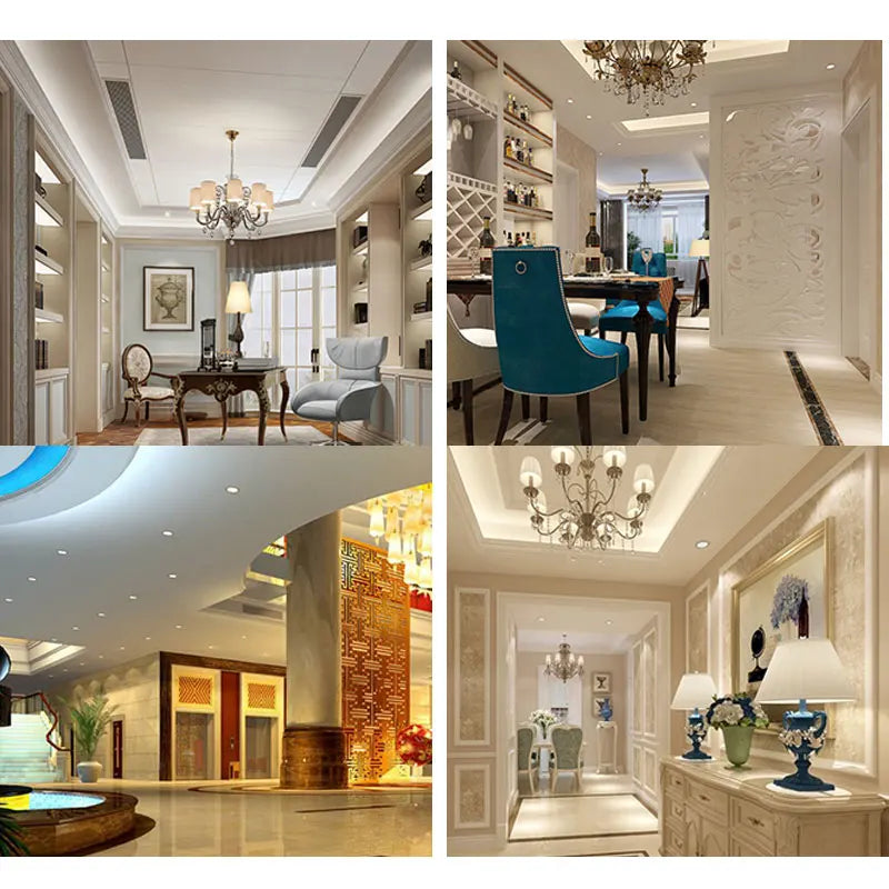 Waterproof Ceiling LED Downlight AC220V-240V Led Spot Light 18W 15W 12W 9W 7W Recess Lamp Round LED Recessed Downlight - GlowMart