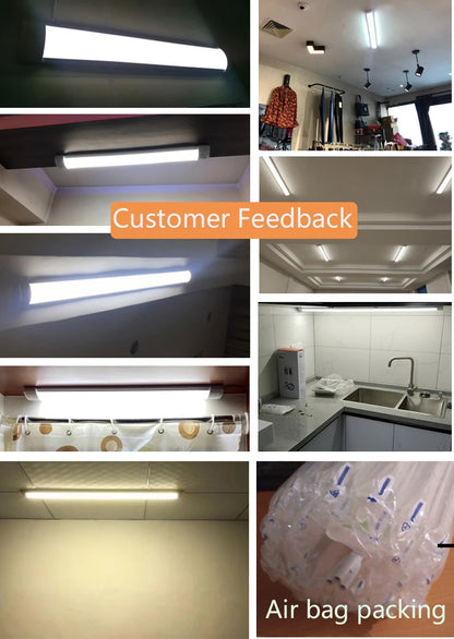 Led Lights Tube Home Lighting Kitchen Bedroom Garage Fixture t5/t8 Ceiling Linear Lamp Strip 220V Closet Cabinets 90/120cm Tube - GlowMart
