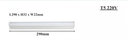 T5 Led Tube Light 0.3m 1ft 2835 SMD Strip Bar 220V 230V 240V Nature White 4000K Red Ice Blue Green Pink Yellow Cool White 6500K - GlowMart