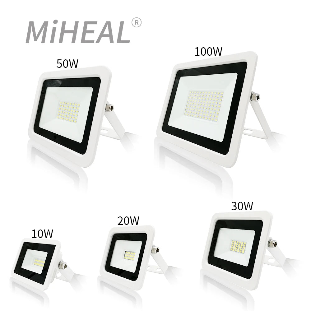 LED Flood Light 10W 20W 30W 50W 100W Floodlight IP68 Waterproof 220V-240V Spotlight Refletor Outdoor Graden Lighting Newest - GlowMart